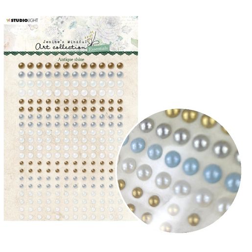Samolepicí perličky Studio Light, 240 ks - vintage odstíny