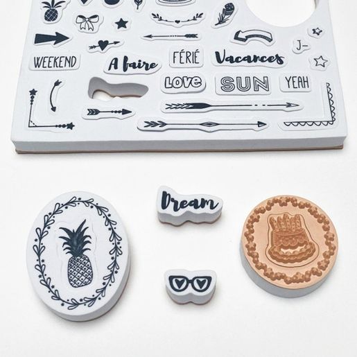 Diářová razítka Aladine Stampo Bullet Journal, 89 ks - Můj diář 