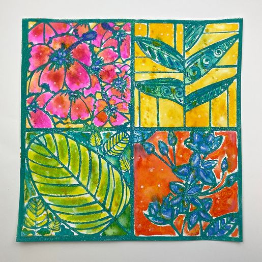 Šablona TCW - Botanical Squares - VYBERTE VELIKOST
