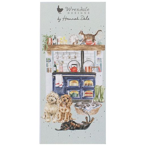 Nákupní seznam s magnetem Wrendale Designs "Country Kitchen" - Mazlíčci v kuchyni