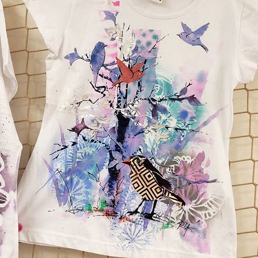 Transferový obrázek na textil Cadence, A3 - Měděné kosočtverce