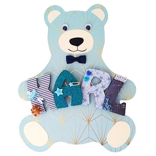 Dřevěný výřez k dekoraci Gomille, 8 cm - Abeceda - VYBERTE PÍSMENO