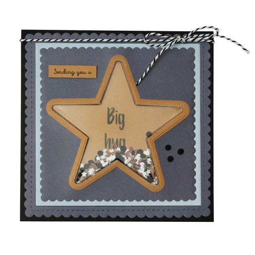 Vyřezávací šablony na chrastidlo Studio Light, 2 ks - Hvězda, velká