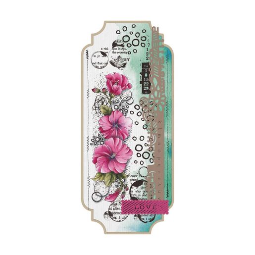 Gelové razítko Studio Light, 14,8x5,2 cm - Ibišek