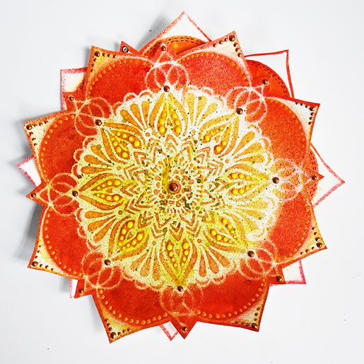 Šablona Studio Light "Art by Marlene", 20x20 cm - Lotus Mandala