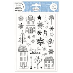 Razítka Aladine Stampo Art, 29 ks - Kouzelné domečky