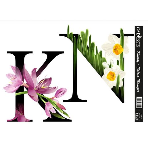 Transferový obrázek na textil Cadence, 25x35 cm - VYBERTE PÍSMENA