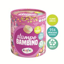 Dětská dřevěná razítka Aladine Stampo Bambino, 8 ks - Princezny