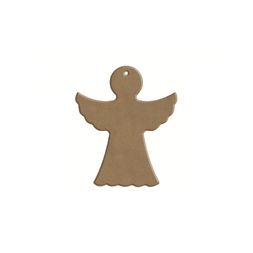 Dřevěný výřez k dekoraci Gomille, závěsný, 6x7 cm - Anděl