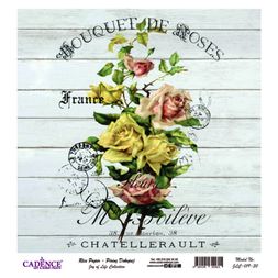 Rýžový papír Cadence, 30x30 cm - Pařížská kytice