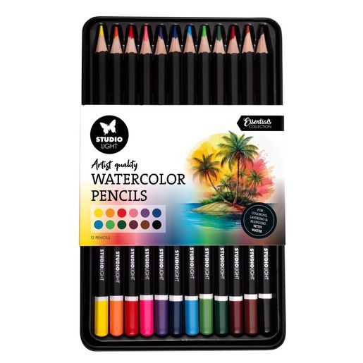 Akvarelové pastelky Studio Light, 12 ks