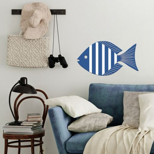 Dřevěný výřez k dekoraci Gomille, 31x15 cm - Tropická ryba