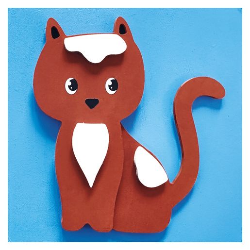 Dřevěný obrázek k dotvoření Aladine - Kočka