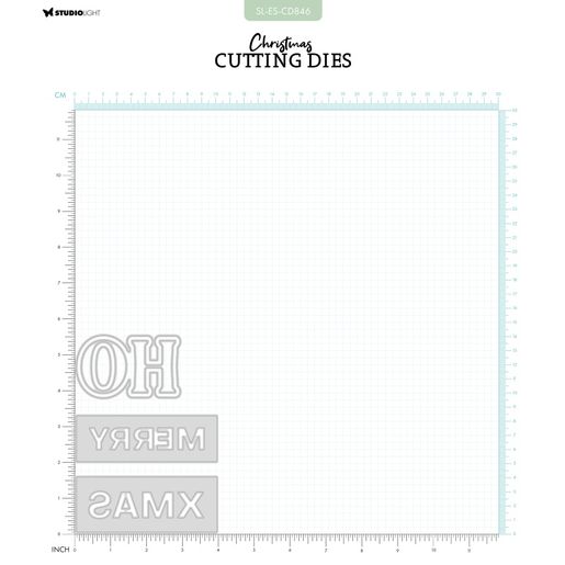 Vyřezávací šablony Studio Light, 4 ks - Vánoční nápisy