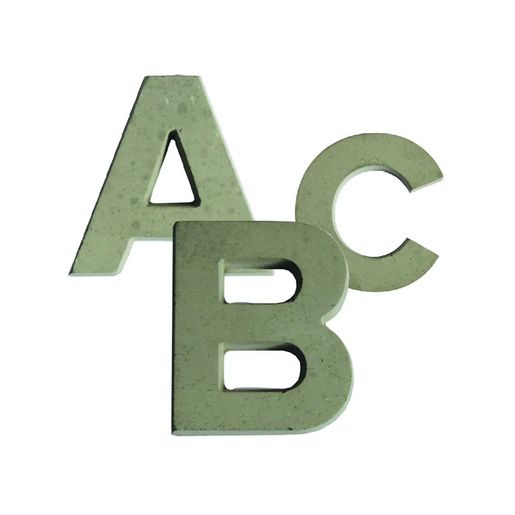 Betonová písmena k dekoraci Aladine, velikost 5 cm - VYBERTE PÍSMENO