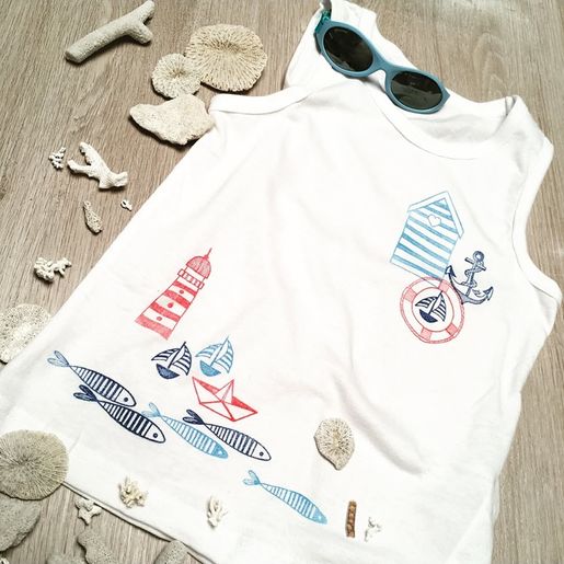 Razítka na textil Aladine Stampo Textile, 13 ks - Marina