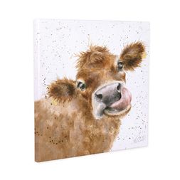 Obraz Wrendale Designs "Moooo", 20x20 cm - Kráva