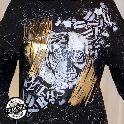 Nažehlovací nálepka Cadence, 21x30 cm, zlatá - Čmáranice