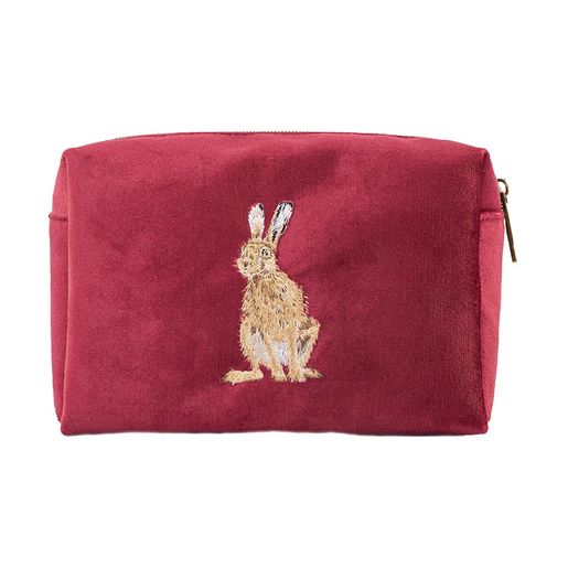 Vyšívaná kosmetická taštička Wrendale Designs "Golden Hour" - Zajíc