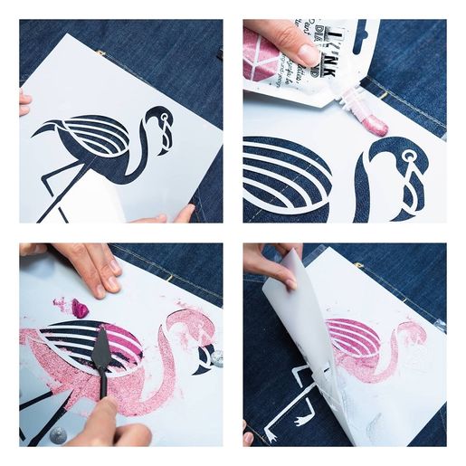 Šablona Aladine, 28x28 cm - Plameňák