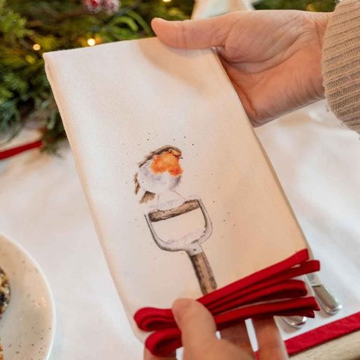 Látkové ubrousky Wrendale Designs "Winter Woodland", 4 ks - Vánoční zvířátka