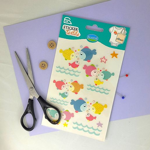 Transferový obrázek na textil Aladine, 12x17 cm - Rybičky