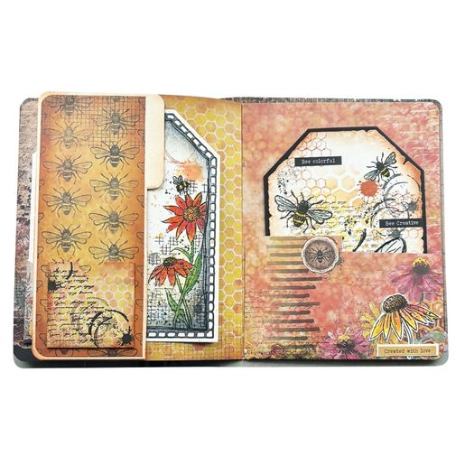 Gelové razítko Studio Light "Sweet Bee Memories", 9,3x13,6 cm - Květinová visačka