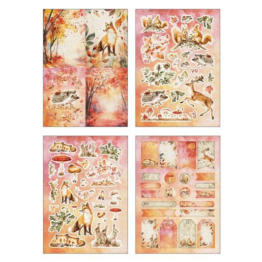 Kreativní blok Studio Light Mixed Paper Pad, A5, 42 l. - Lesní podzim