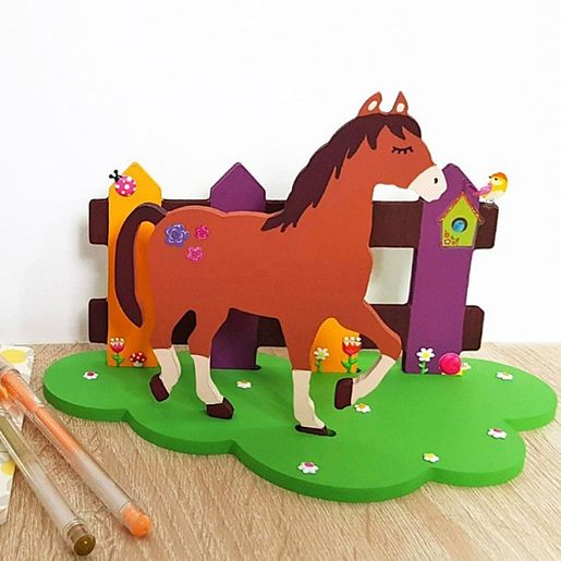 Kreativní dřevěná sada k dotvoření Gomille - Koník