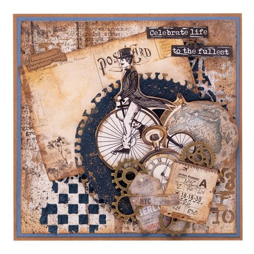 Kovové přívěsky Studio Light, 10 ks - Zlatá ozubená kola