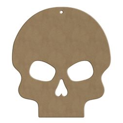 Dřevěný výřez k dekoraci Gomille, závěsný, 15x17 cm - Lebka