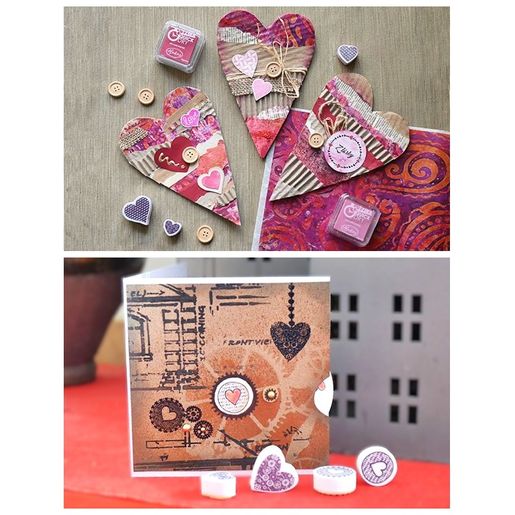 Razítka Aladine Creative Stamp, 35 ks - Srdíčka