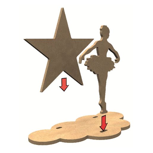 Kreativní dřevěná sada k dotvoření Gomille - Baletka