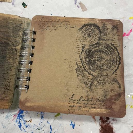 Gelové razítko Studio Light "Grunge", 7,2x19,8 cm - Letokruhy