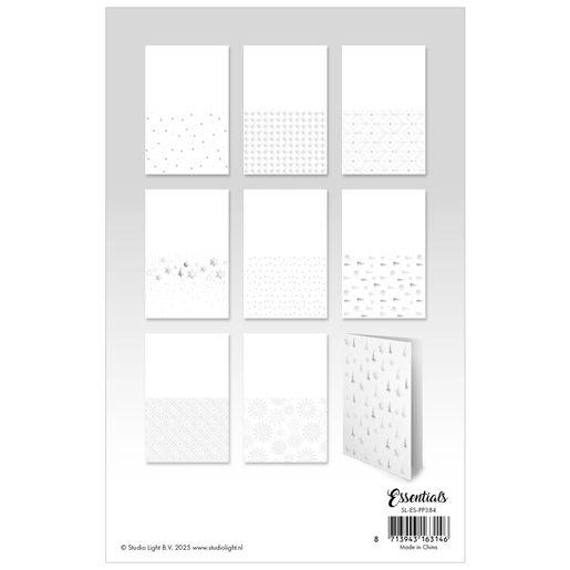 Základy na vánoční přání Studio Light, A6, 24 l. - Stříbrné vzory