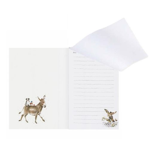 Poznámkový blok Wrendale Designs "Fine and Dandy", 140 l., linkovaný  - Oslík