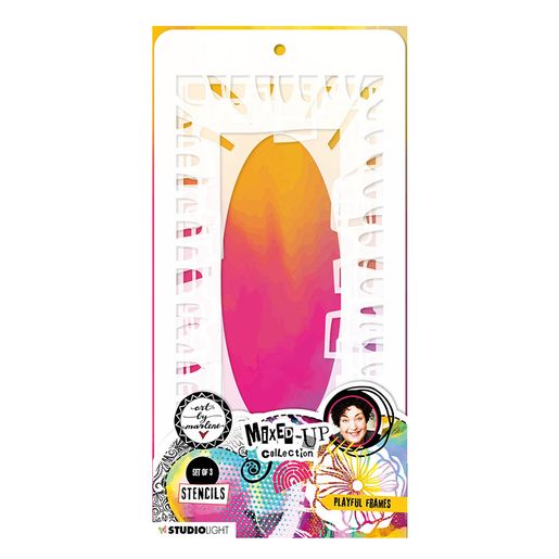 Šablony Studio Light "Mixed-Up", DL, 3 ks - Hravé rámečky