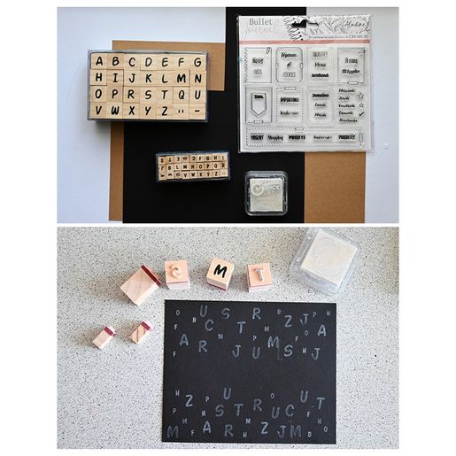 Dřevěná razítka Aladine, 27 ks - Abeceda, 0,85 cm