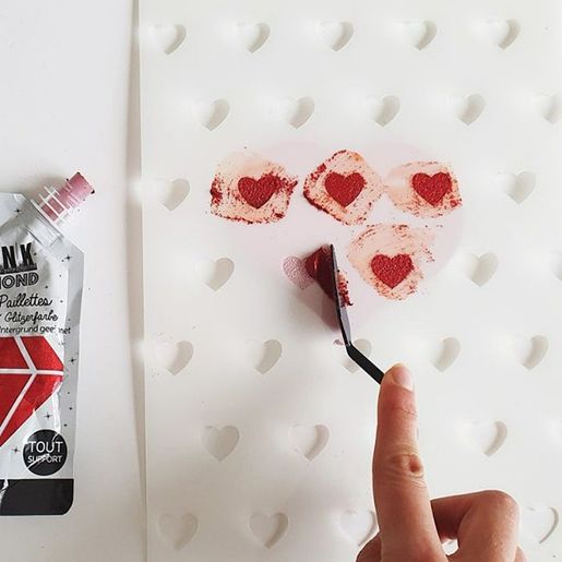 Šablona Aladine, 20x30 cm - Srdíčka