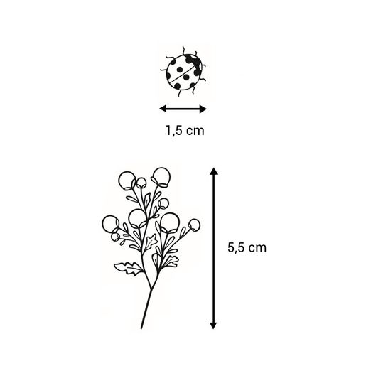 Razítka Aladine Creative Stamp, 37 ks - Jarní louka