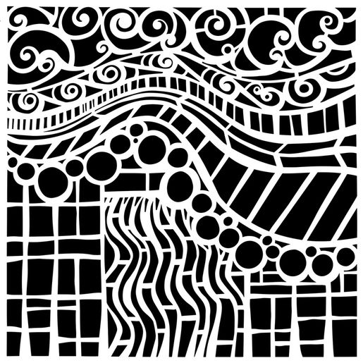 Šablona TCW 6"x6" (15,2x15,2 cm) - Bubble Swirl