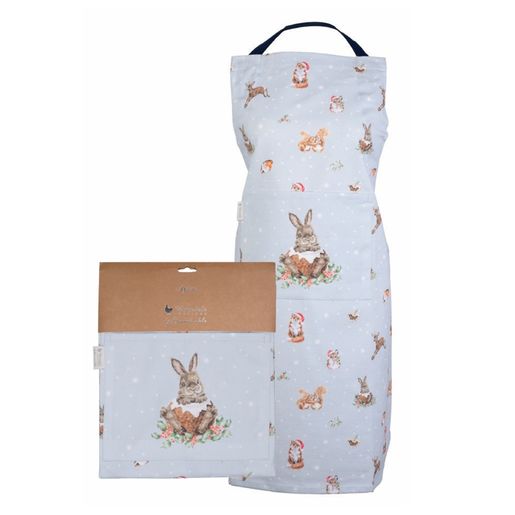 Kuchyňská zástěra Wrendale Designs "Winter Woodland" - Vánoční les