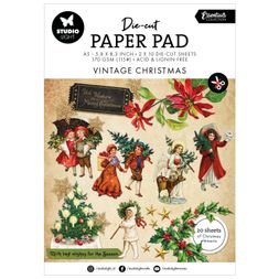 Blok s papírovými výseky Studio Light "Vintage Christmas", A5, 20 l. - Vánoční nostalgie