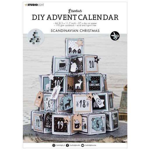 DIY Adventní kalendář Studio Light, A4, 27 l. - Severské Vánoce