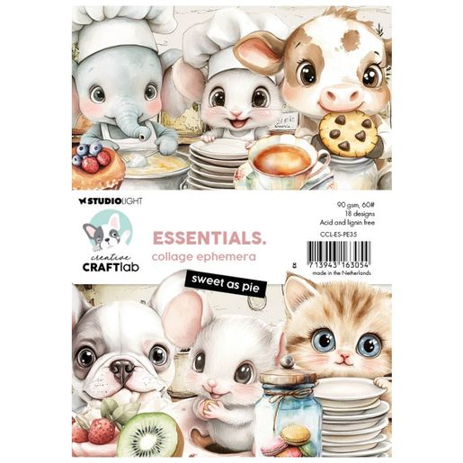 Papírové výseky Studio Light, 18 ks - Zvířátka v kuchyni