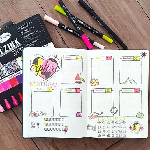 Razítka Aladine Creative Stamp, 46 ks - Cestování