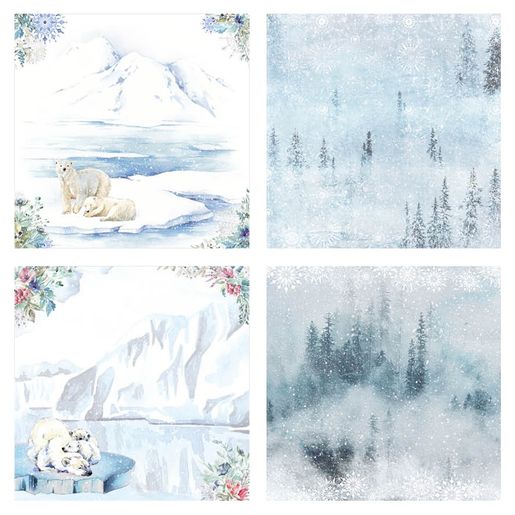 Scrapbookový blok Studio Light "Arctic Winter", 30,5x30,5 cm, 24 l. - Polární zima