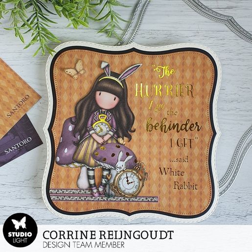 Scrapbooková sada Studio Light "Gorjuss", 30,5x30,5 cm, 10 l. - Za zrcadlem