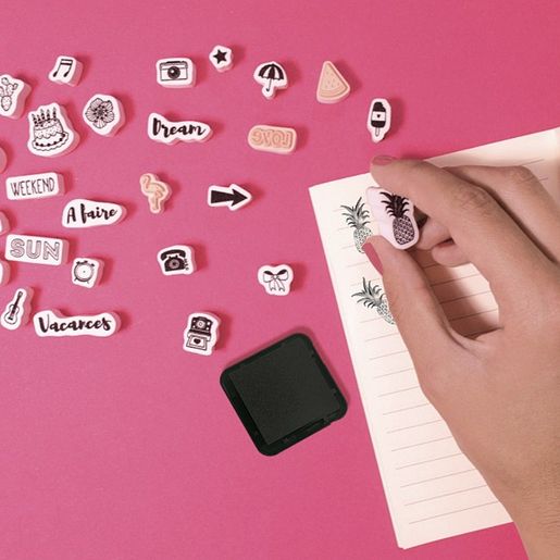 Diářová razítka Aladine Stampo Bullet Journal, 89 ks - Můj diář 