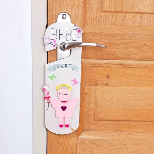 Dřevěný výřez k dekoraci Gomille, 11x12 cm - Andílek